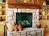 A distressed oak Princeton mantel