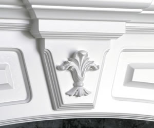Detail of the Lansing Surround, painted white
